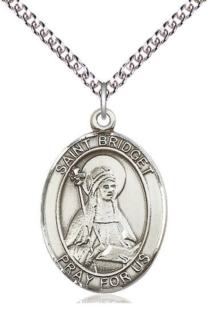 Saint Bridget of Sweden Pendant - 24" Chain Necklace