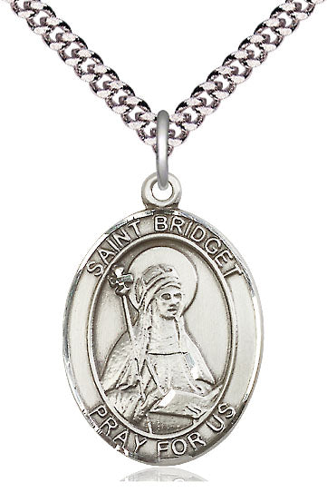 Saint Bridget of Sweden Pendant - 24" Chain Necklace