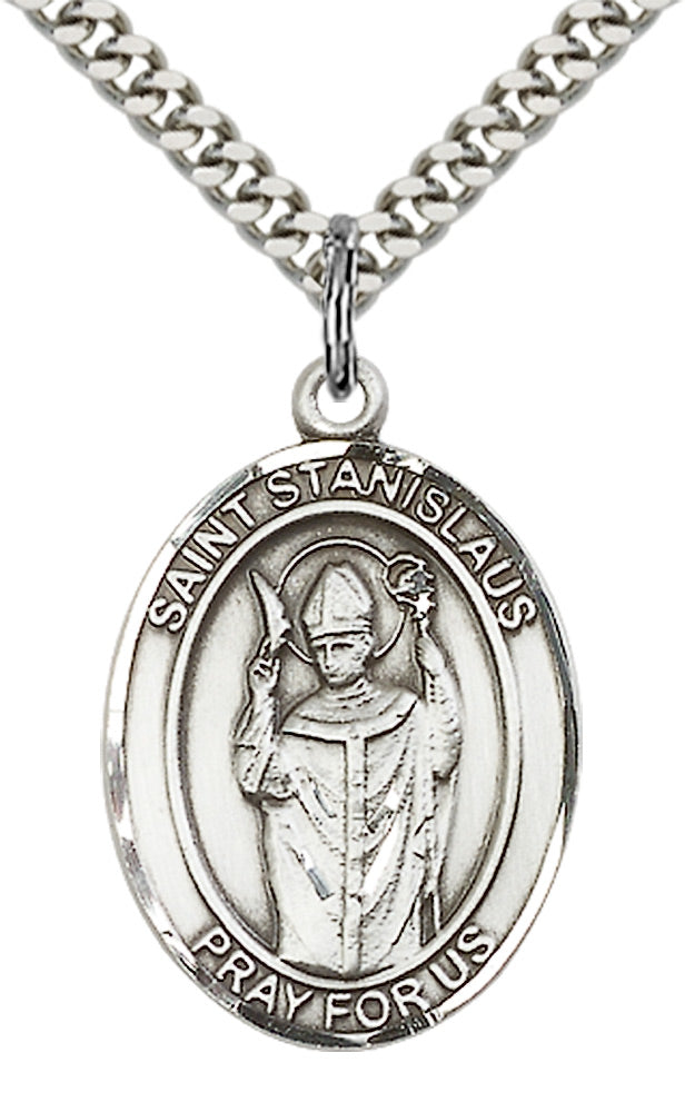 Saint Stanislaus Pendant - 24" Chain Necklace