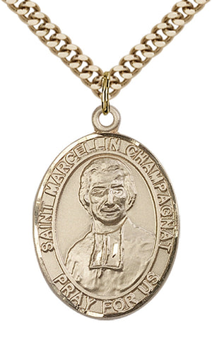 Saint Marcellin Champagnat Pendant - 24" Chain Necklace