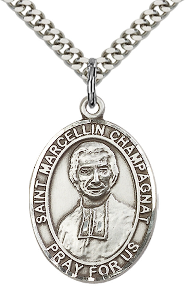 Saint Marcellin Champagnat Pendant - 24" Chain Necklace