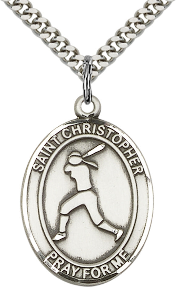 Saint Christopher Softball Pendant