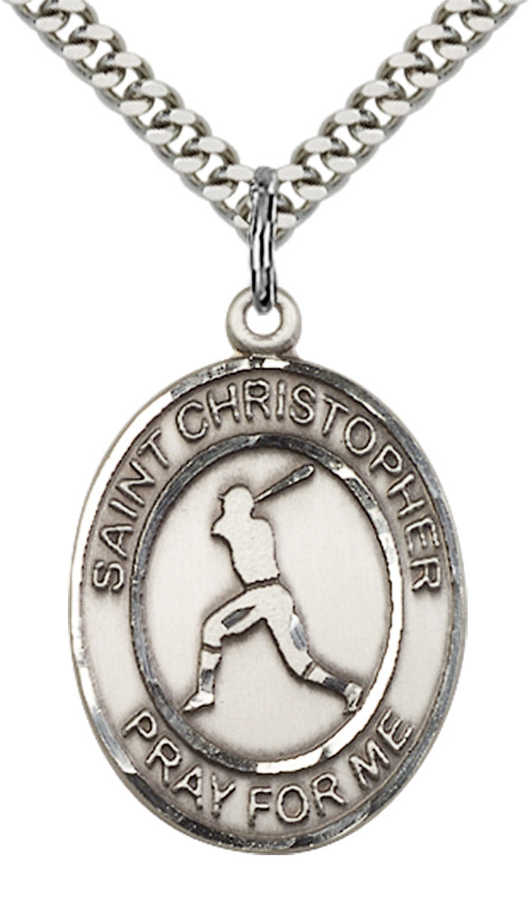 Saint Christopher Baseball Pendant
