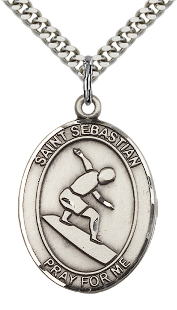 Saint Sebastian Surfing Pendant