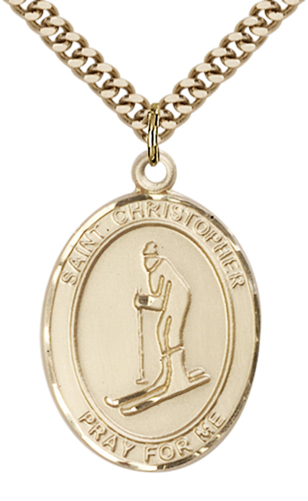 Saint Christopher Skiing Pendant
