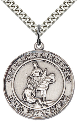 San Martin Caballero Pendant - 24" Chain Necklace