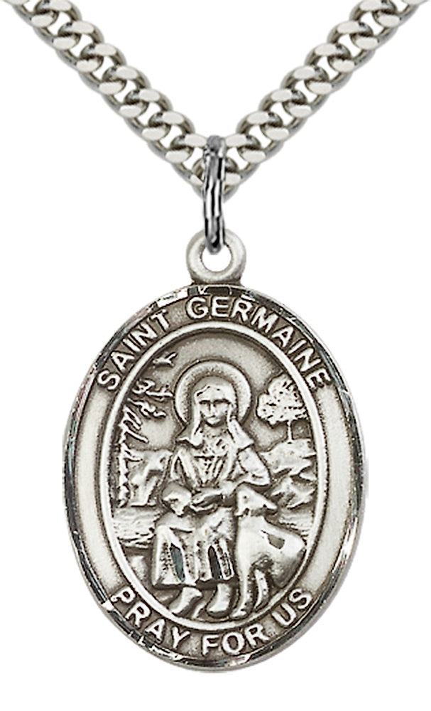 Saint Germaine Cousin Pendant - 24" Chain Necklace