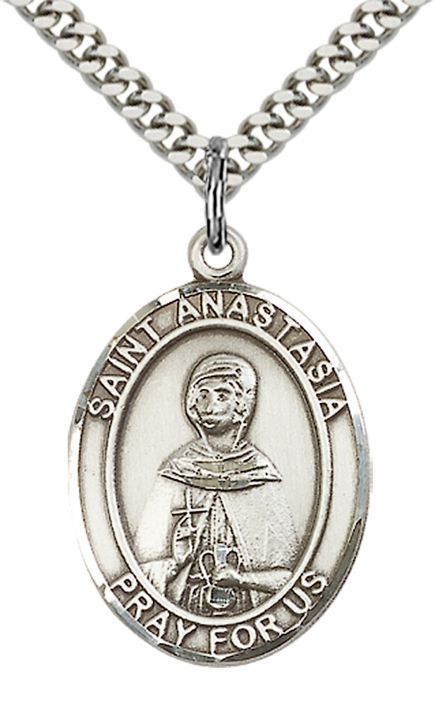 Saint Anastasia Pendant - 24" Chain Necklace