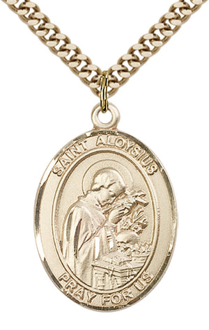 Saint Aloysius Gonzaga Pendant - 24" Chain Necklace
