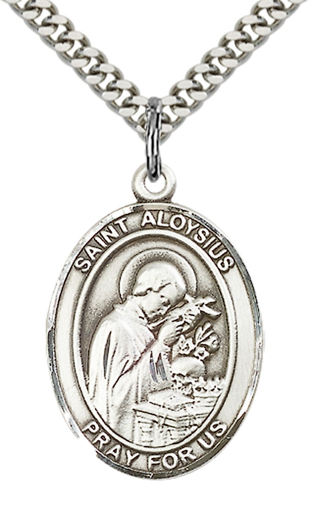 Saint Aloysius Gonzaga Pendant - 24" Chain Necklace