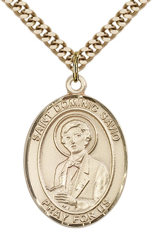 Saint Dominic Savio Pendant - 24" Chain Necklace