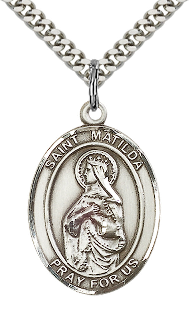 Saint Matilda Pendant - 24" Chain Necklace