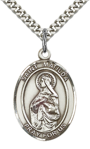 Saint Matilda Pendant - 24" Chain Necklace