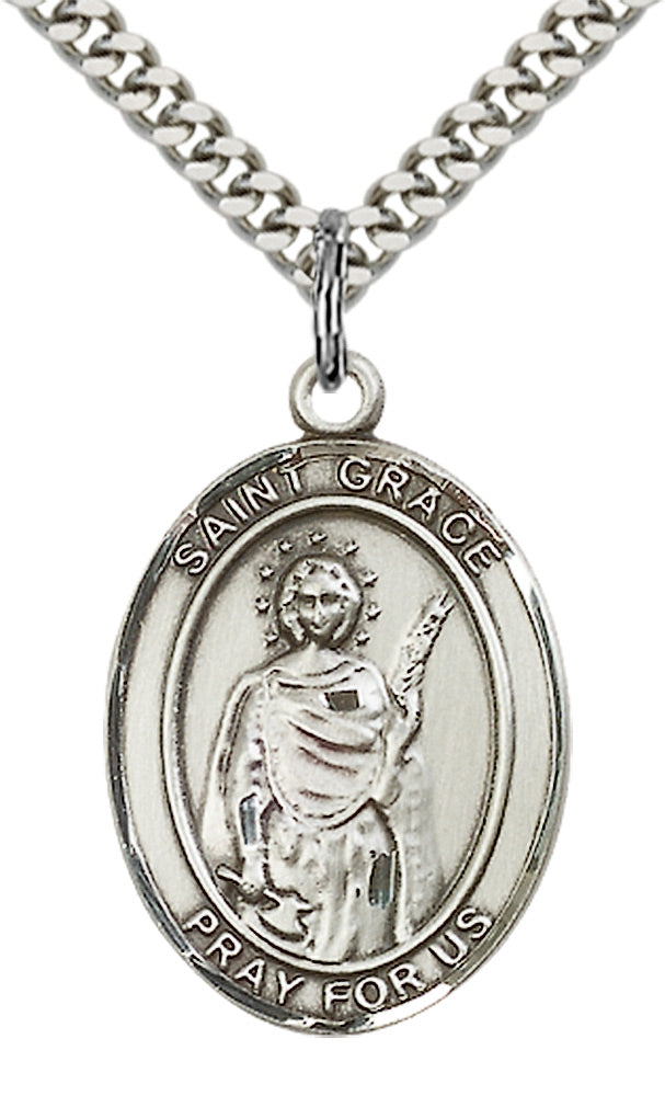 Saint Grace Pendant - 24" Chain Necklace
