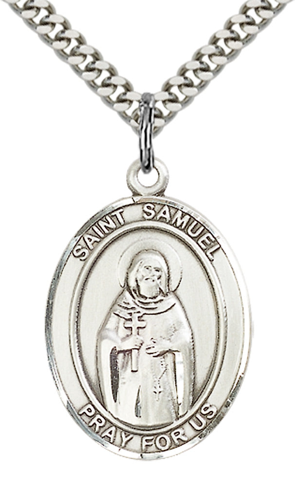 Saint Samuel Pendant - 24" Chain Necklace