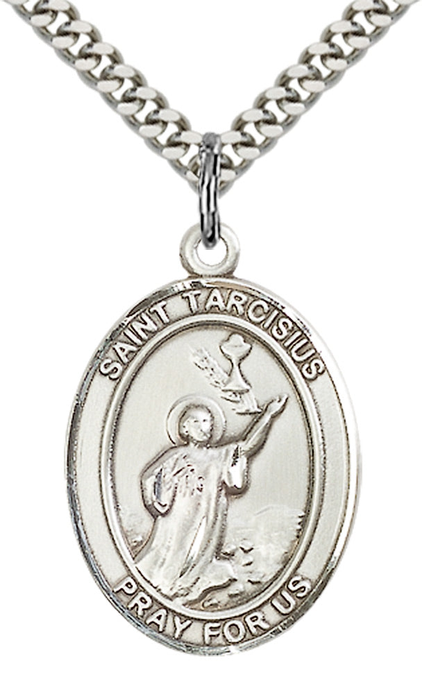 Saint Tarcisius Pendant - 24" Chain Necklace