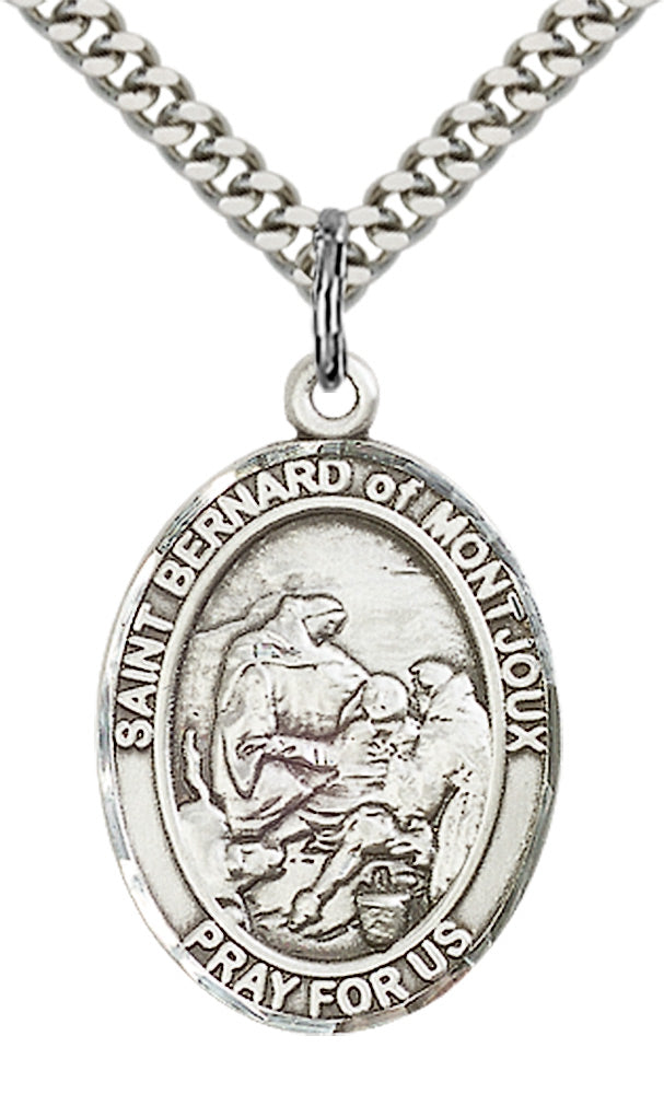 Saint Bernard of Montjoux Pendant - 24" Chain Necklace