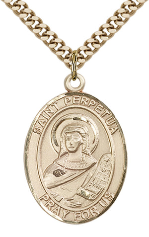 Saint Perpetua Pendant - 24" Chain Necklace
