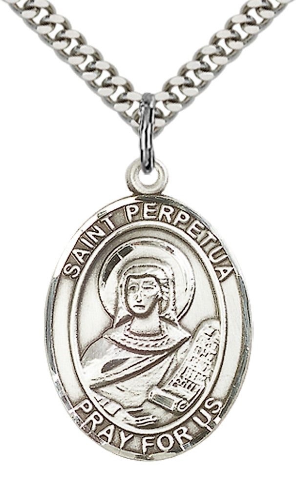 Saint Perpetua Pendant - 24" Chain Necklace
