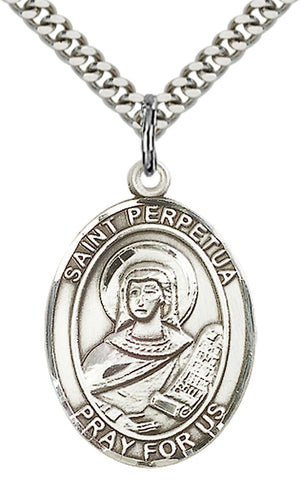 Saint Perpetua Pendant - 24" Chain Necklace