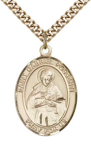Saint Gabriel Possenti Pendant - 24" Chain Necklace