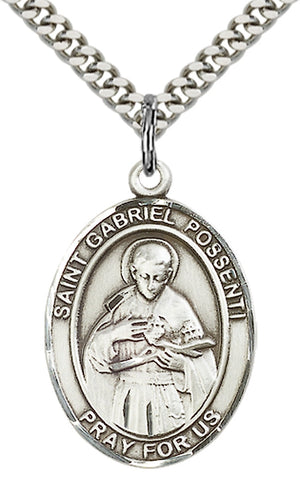 Saint Gabriel Possenti Pendant - 24" Chain Necklace