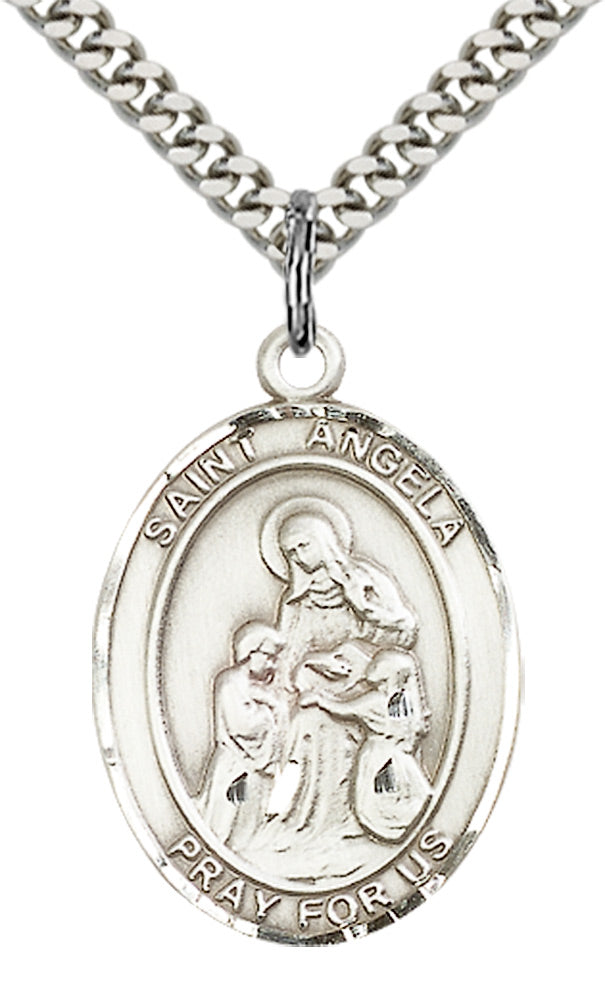 Saint Angela Merici Pendant - 24" Chain Necklace