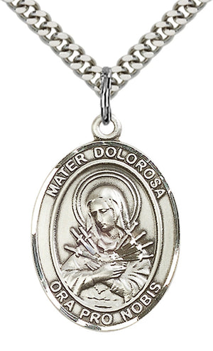 Mater Dolorosa Pendant Necklace
