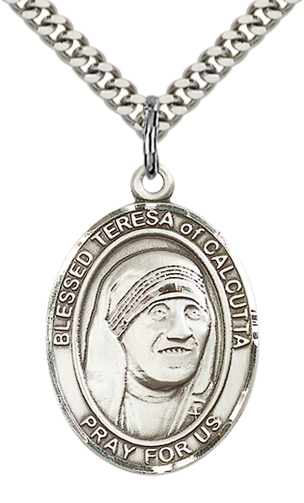 Saint Teresa of Calcutta Pendant - 24" Chain Necklace