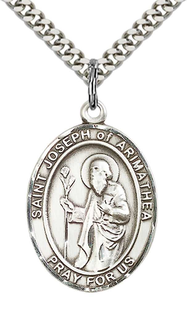 Saint Joseph of Arimathea Pendant - 24" Chain Necklace