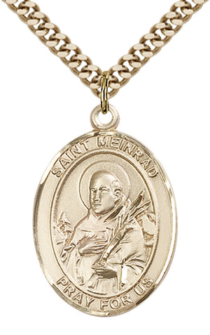 Saint Meinrad of Einsideln Pendant - 24" Chain Necklace
