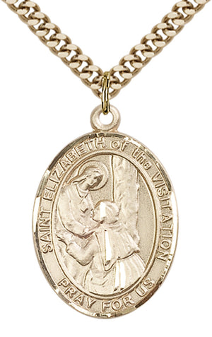 Saint Elizabeth of the Visitation Pendant - 24" Chain Necklace