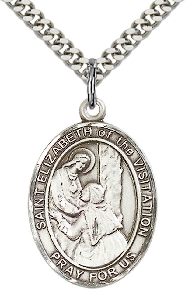 Saint Elizabeth of the Visitation Pendant - 24" Chain Necklace
