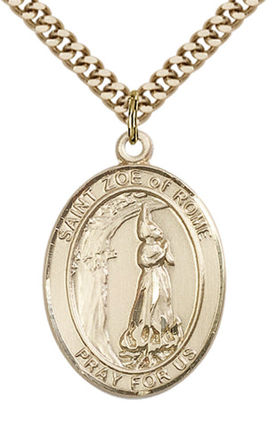 Saint Zoe of Rome Pendant - 24" Chain Necklace