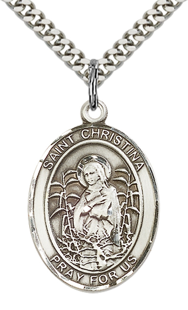 Saint Christina the Astonishing Pendant - 24" Chain Necklace