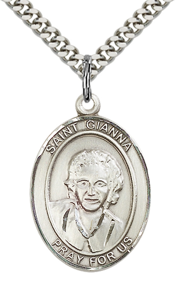 Saint Gianna Pendant - 24" Chain Necklace