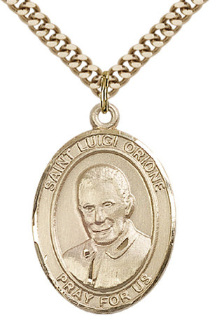 Saint Luigi Orione Pendant - 24" Chain Necklace