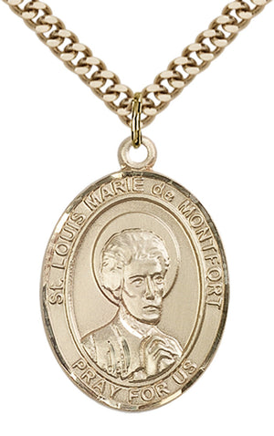 Saint Louis Marie de Montfort Pendant - 24" Chain Necklace