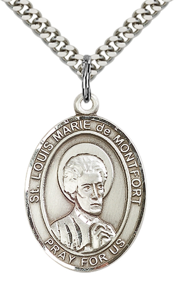 Saint Louis Marie de Montfort Pendant - 24" Chain Necklace