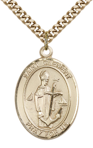 Saint Clement Pendant - 24" Chain Necklace