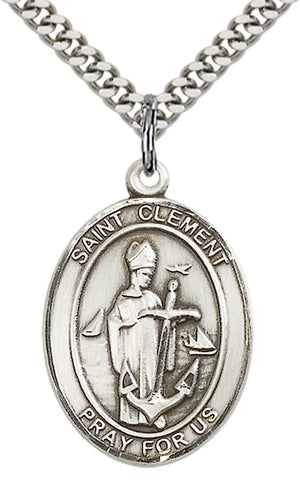 Saint Clement Pendant - 24" Chain Necklace
