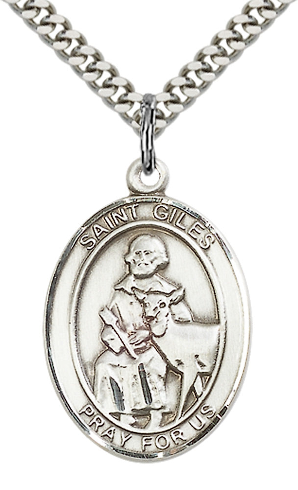 Saint Giles Pendant - 24" Chain Necklace