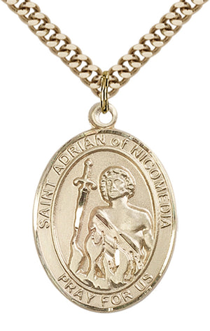 Saint Adrian of Nicomedia Pendant - 24" Chain Necklace
