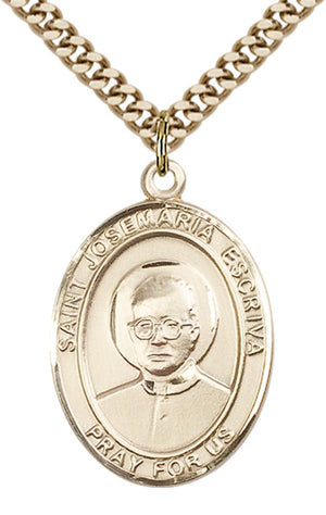 Saint Josemaria Escriva Pendant - 24" Chain Necklace