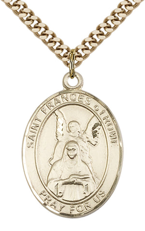 Saint Frances of Rome Pendant - 24" Chain Necklace