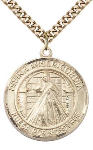 Divina Misericordia Pendant - 24" Chain Necklace