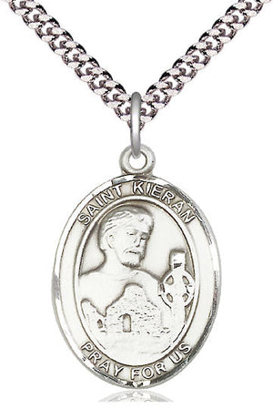 Saint Kieran Pendant - 24" Chain Necklace