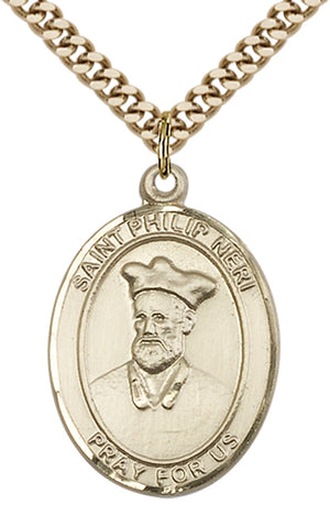 Saint Philip Neri Pendant - 24" Chain Necklace