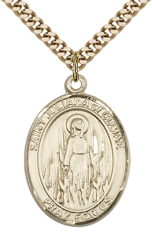 Saint Juliana Pendant - 24" Chain Necklace