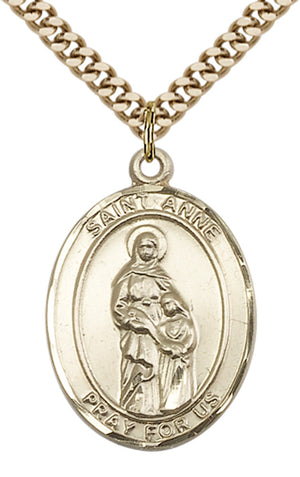 Saint Anne Pendant - 24" Chain Necklace